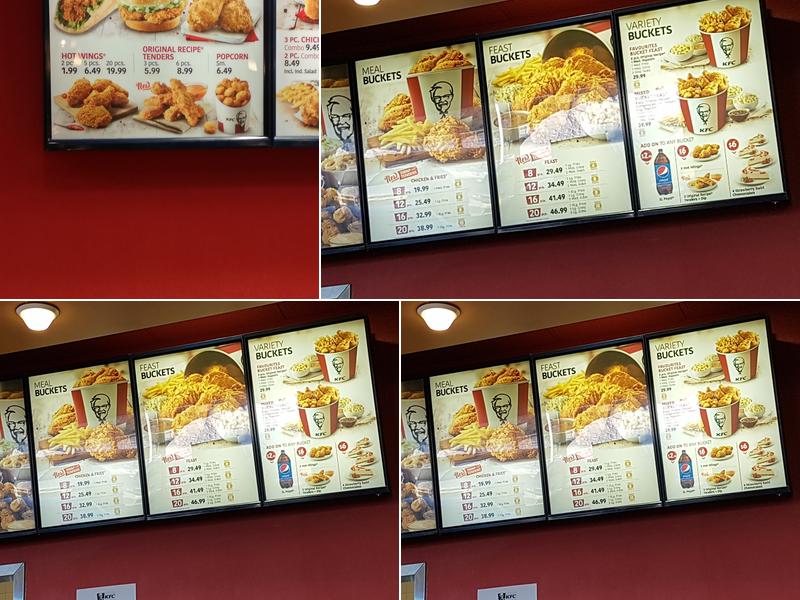 KFC Menu