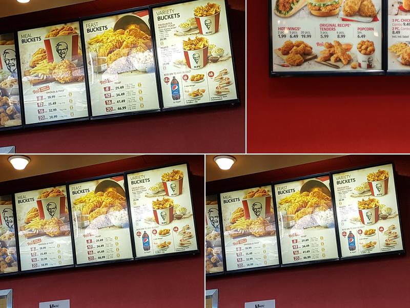 KFC Menu