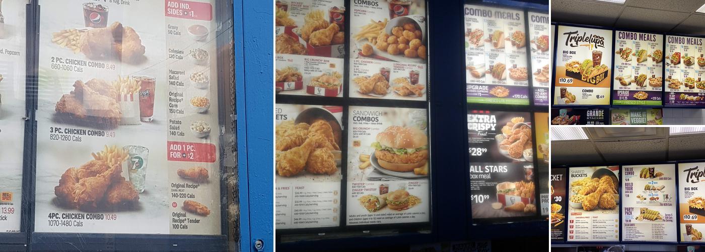 KFC Menu