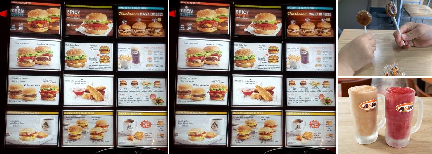 A&W Canada Menu