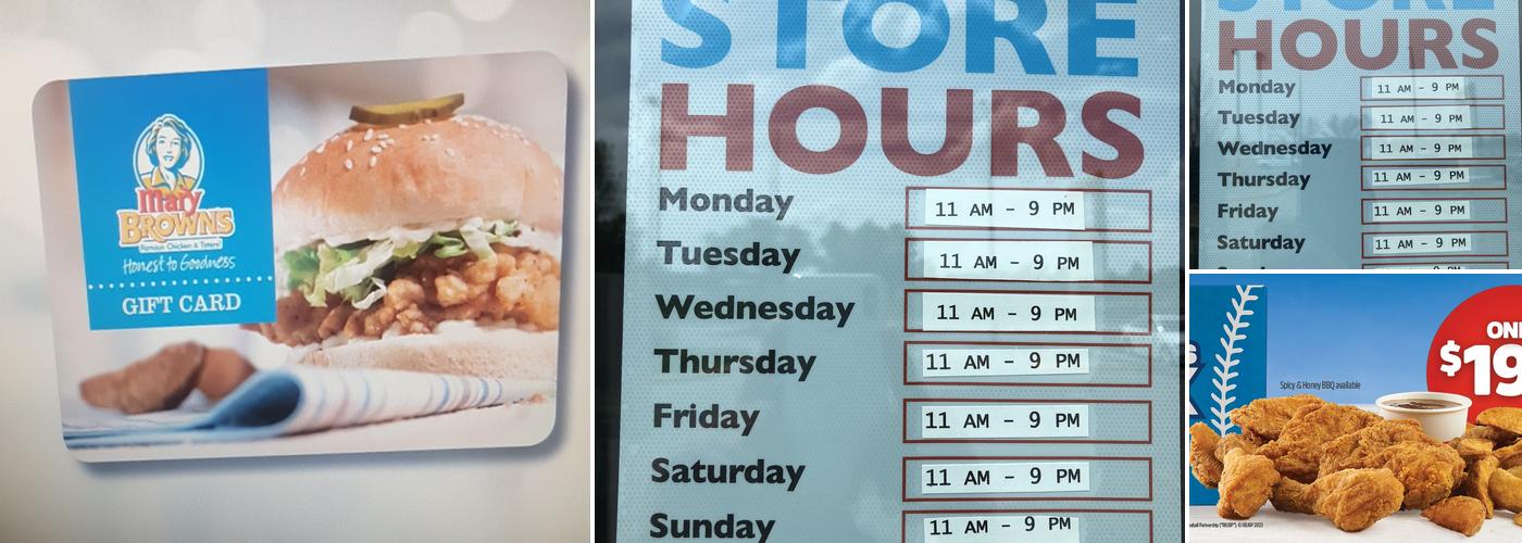 Mary Brown's Chicken Menu