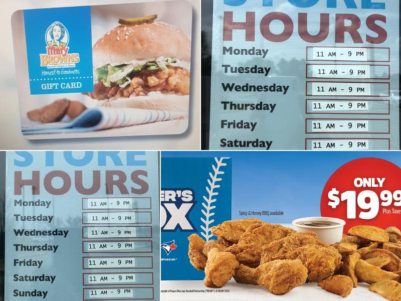 Mary Brown's Chicken Menu