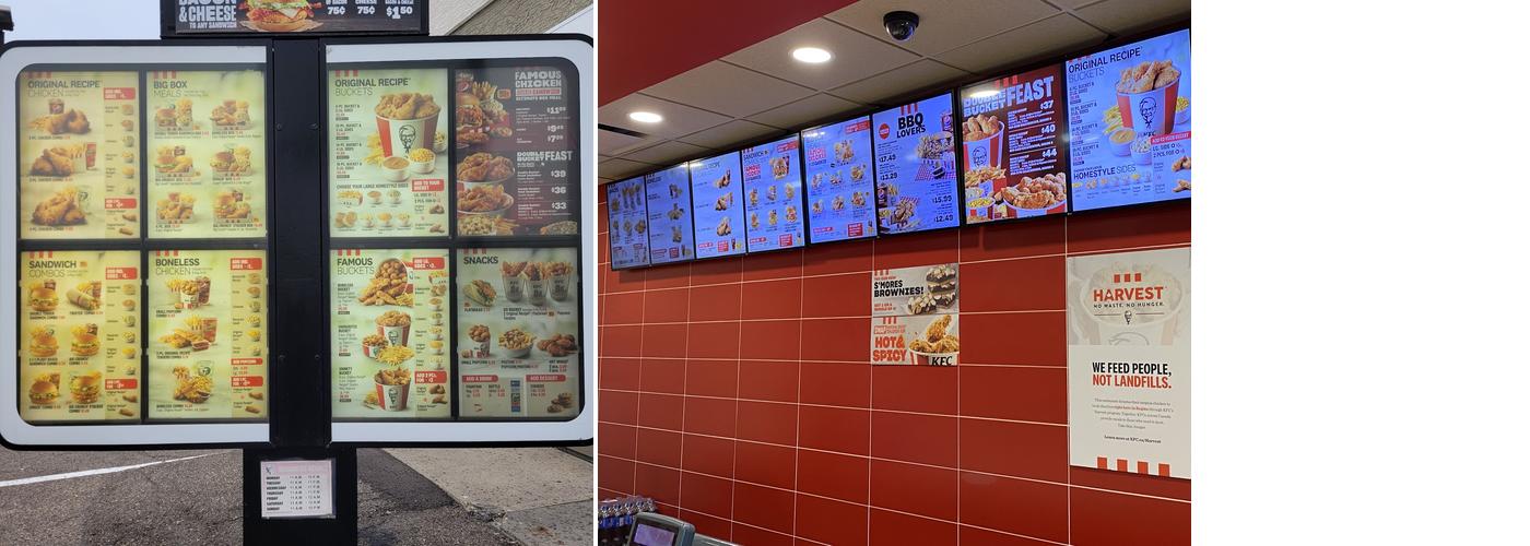 KFC Menu