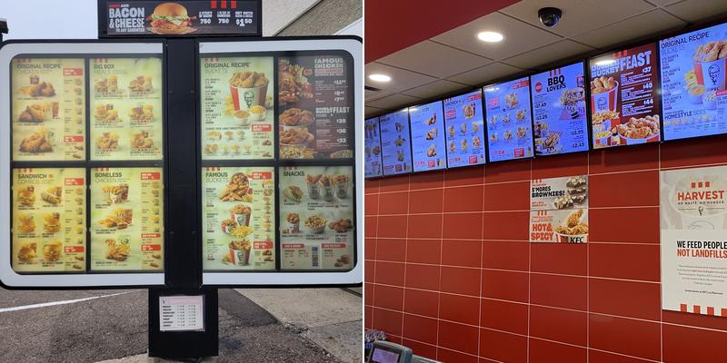 KFC Menu
