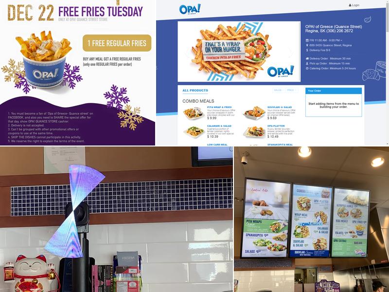 OPA! of Greece Quance Street Menu