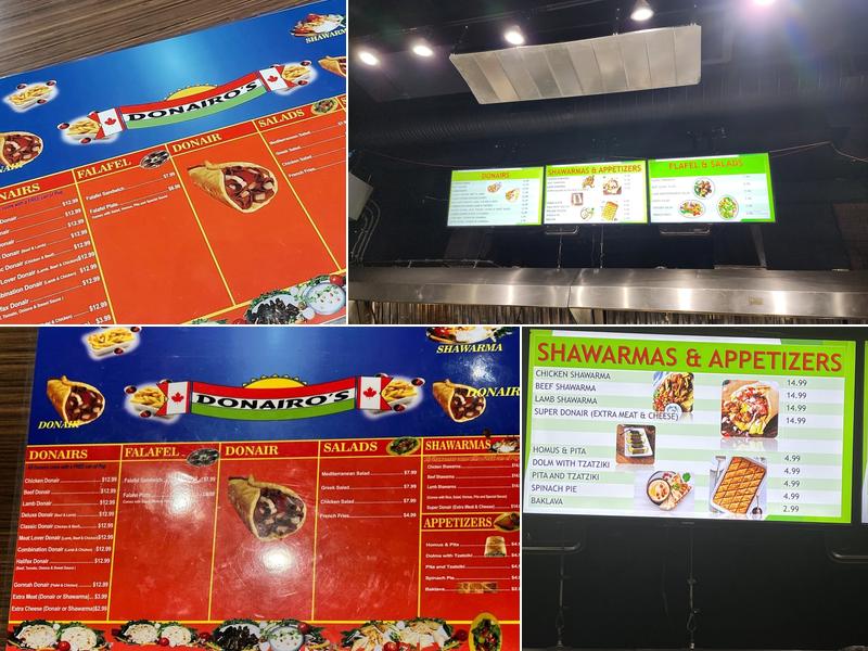 Donairo's Menu