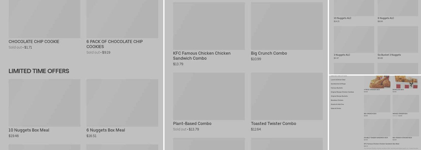 KFC Menu