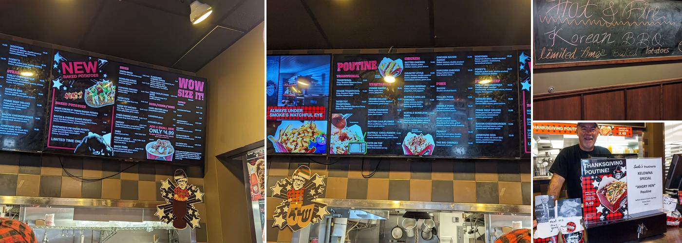 Smoke's Poutinerie Kelowna Menu
