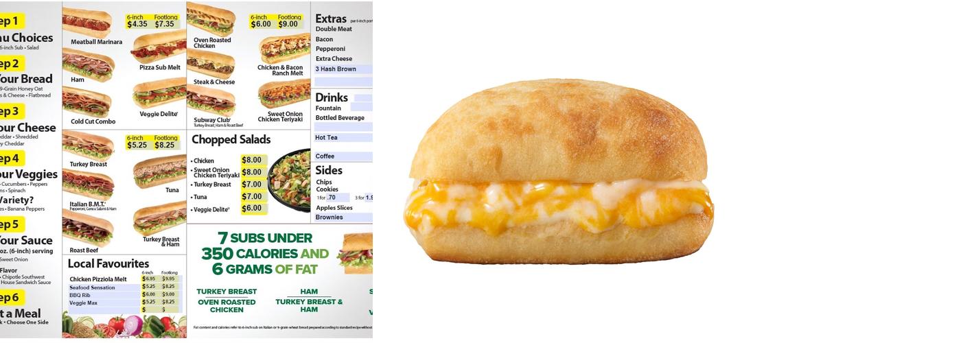 Subway Menu