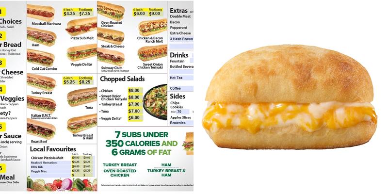 Subway Menu