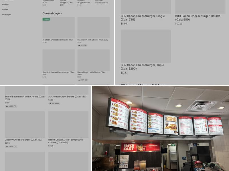 Wendy's Menu