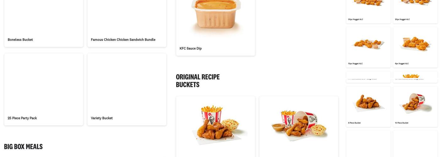 KFC Menu