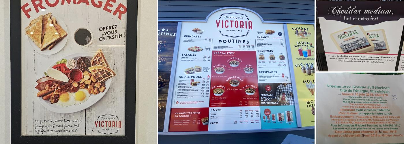 Fromagerie Victoria Menu