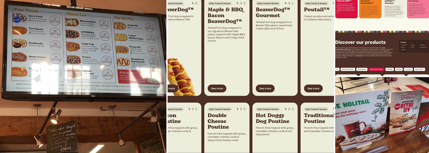 BeaverTails Kingston Menu