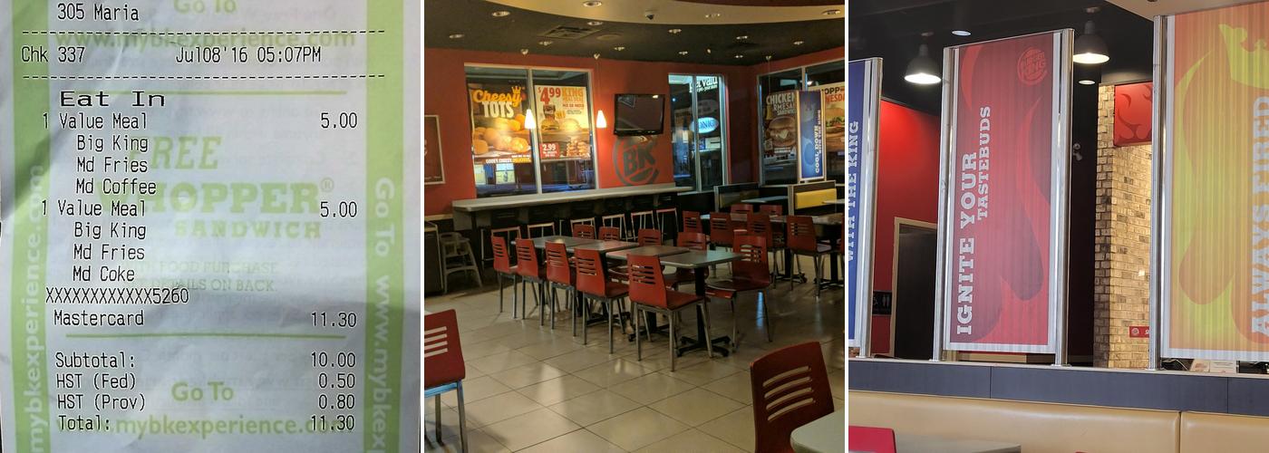 Burger King Menu