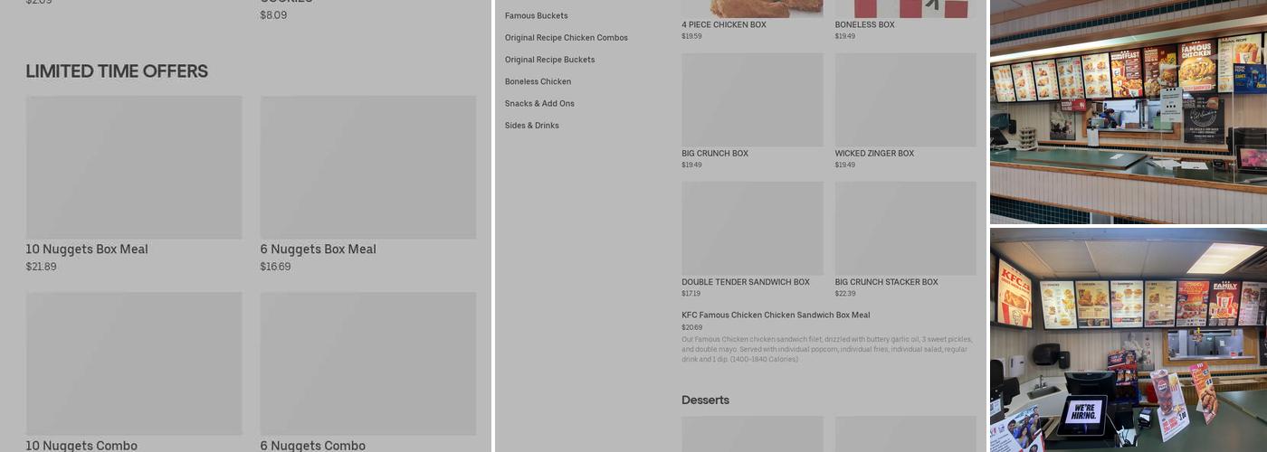 KFC Menu