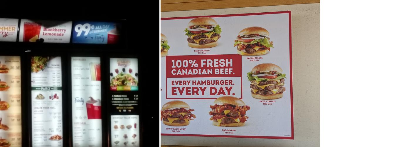 Wendy's Menu