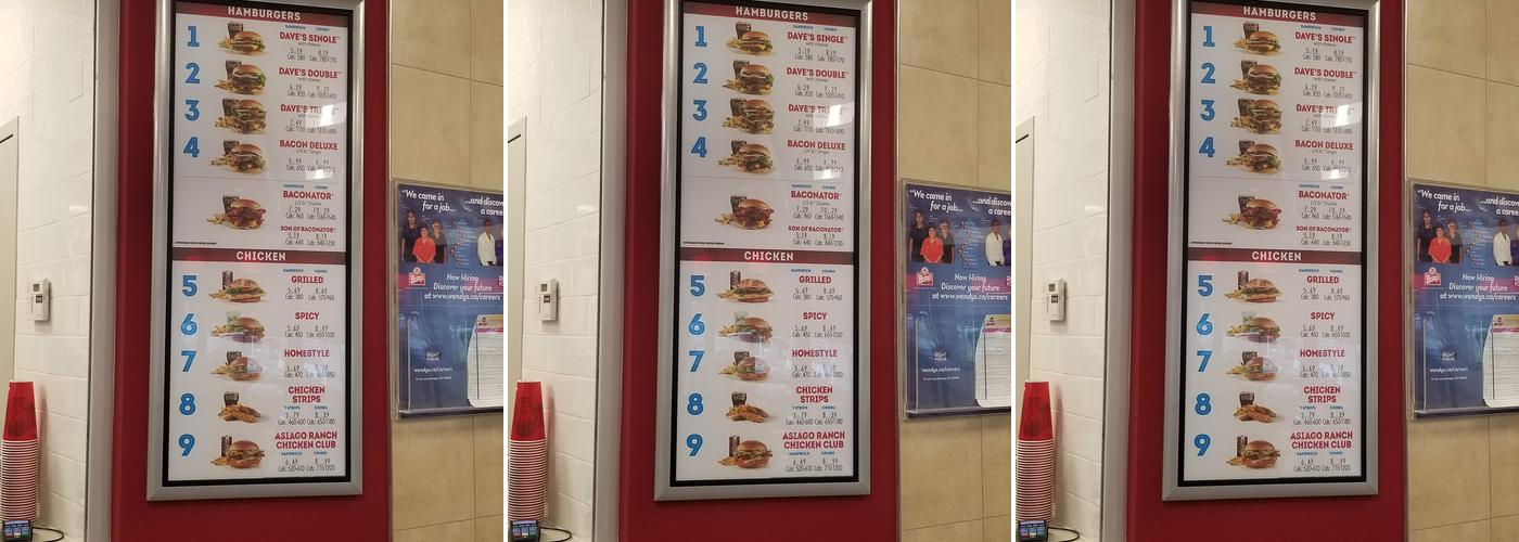 Wendy's Menu
