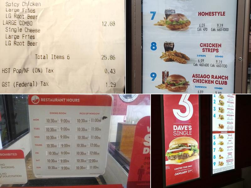 Wendy's Menu