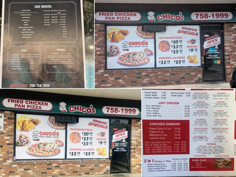 Chico's Fried Chicken N Pizza Menu