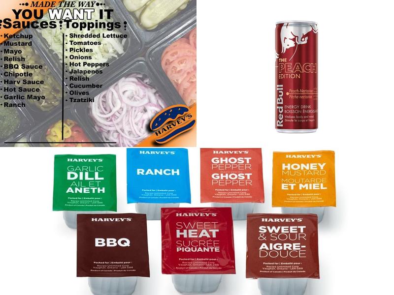 Harvey's Menu