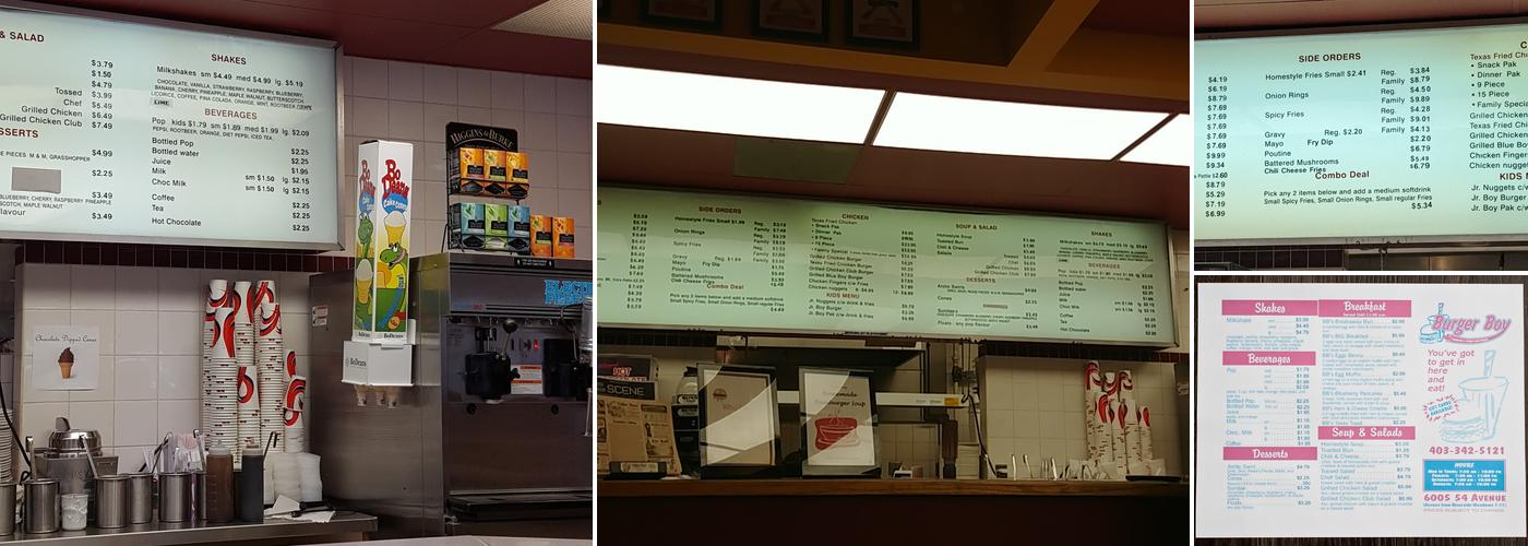 Burger Boy Menu