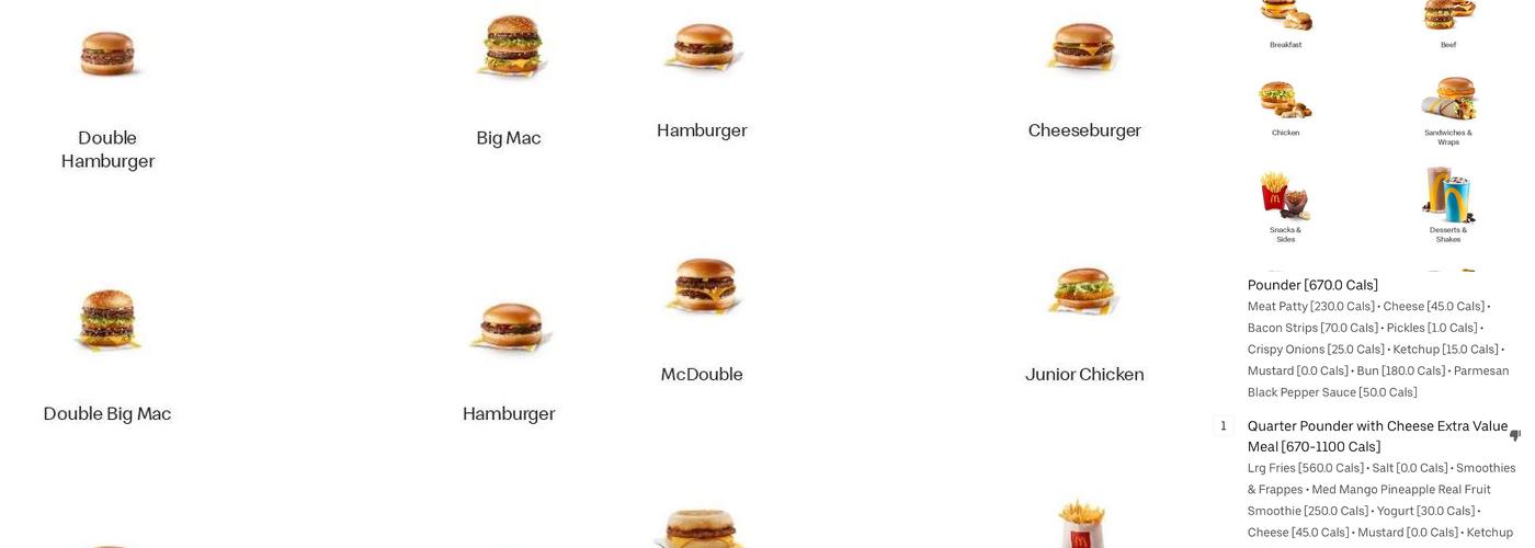 McDonald's Menu