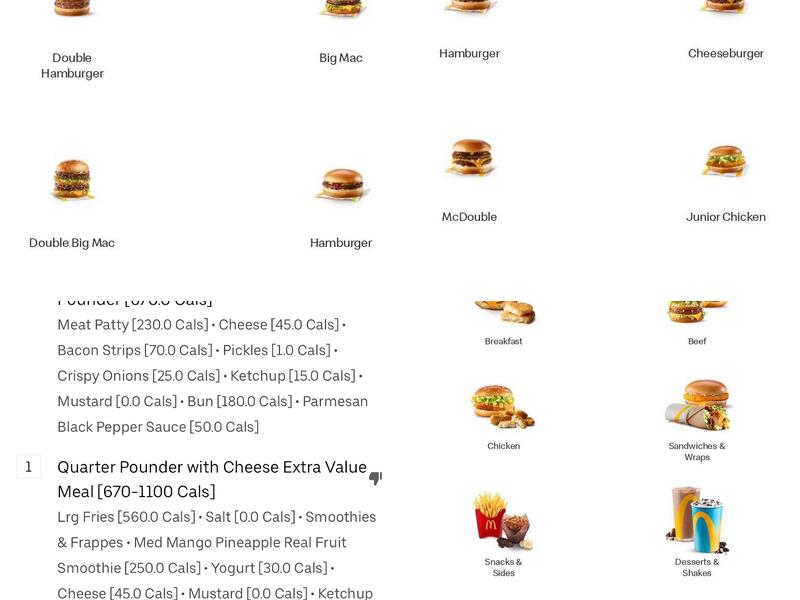 McDonald's Menu