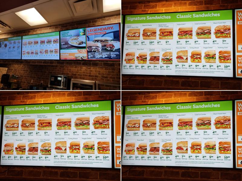 Subway Menu