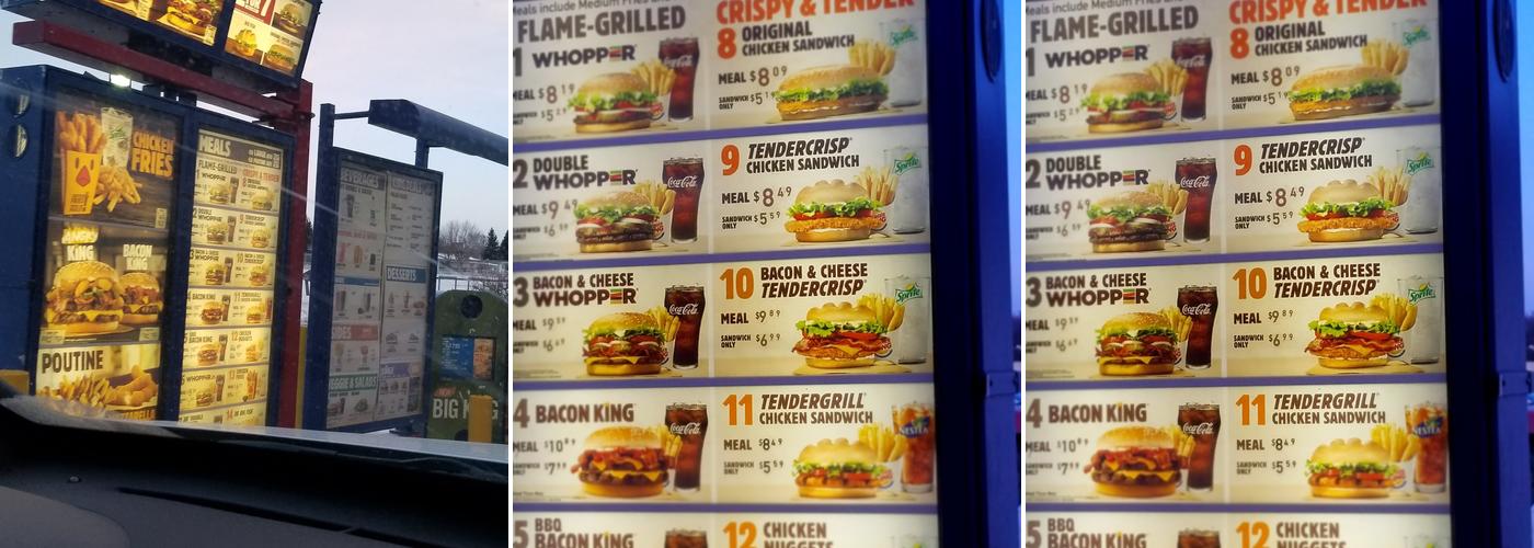 Burger King Menu