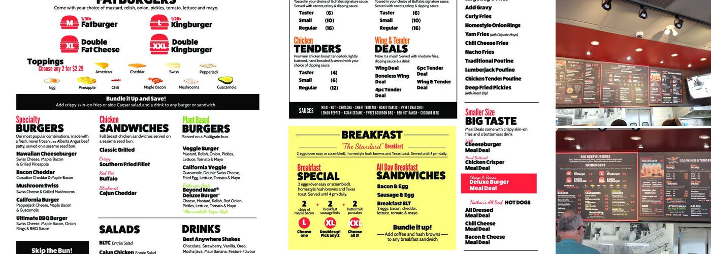 Fatburger Lethbridge Menu