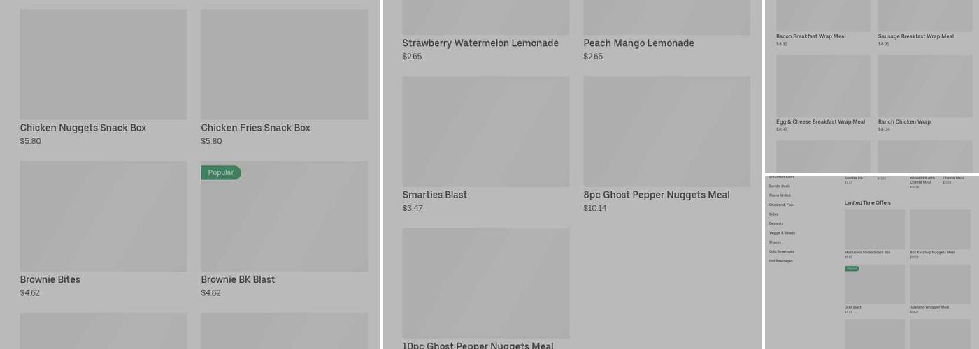 Burger King Menu