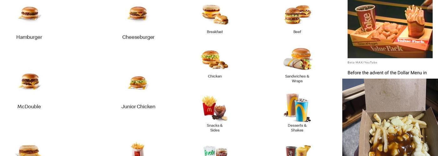 McDonald's Menu