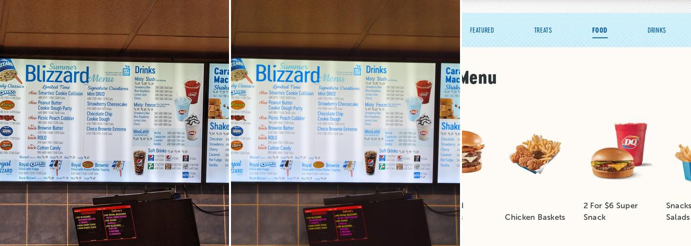 Dairy Queen Menu