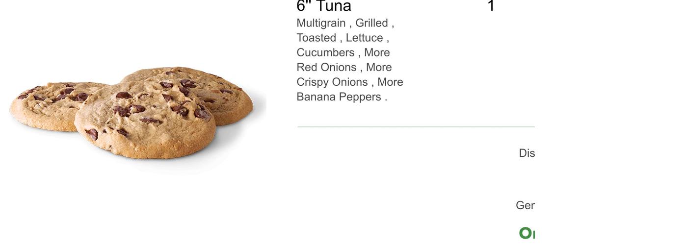 Subway Menu
