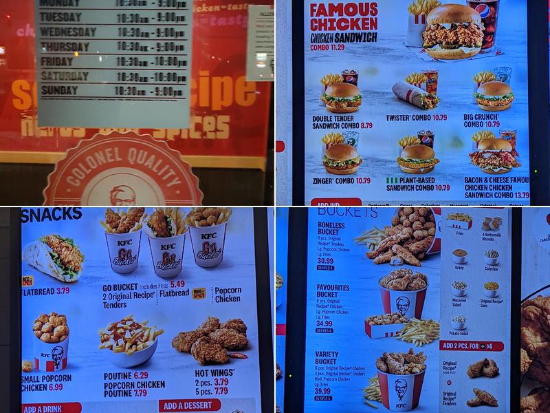 KFC Menu