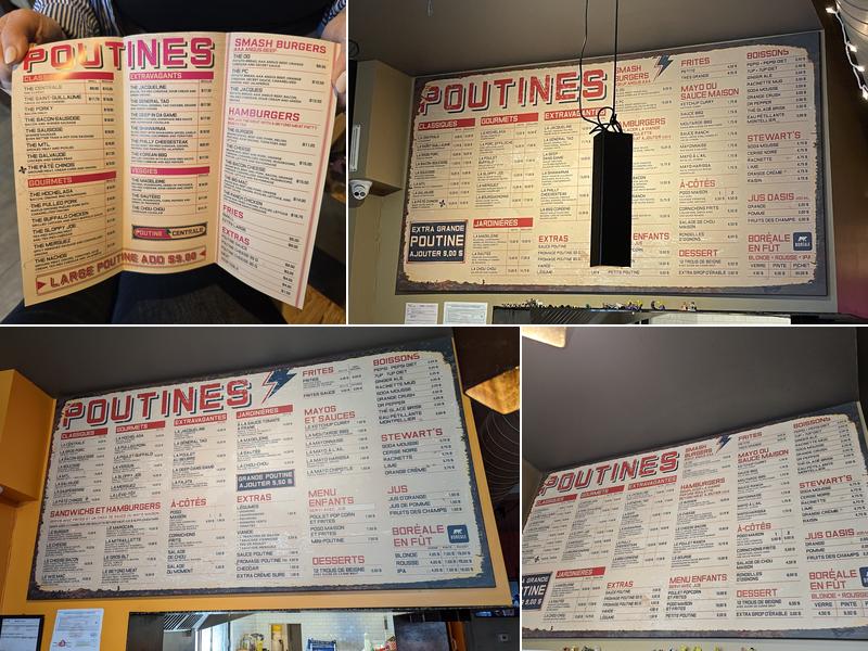 Poutine Centrale Menu