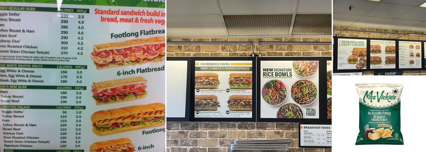 Subway Menu