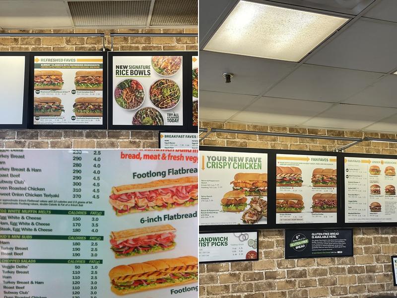 Subway Menu