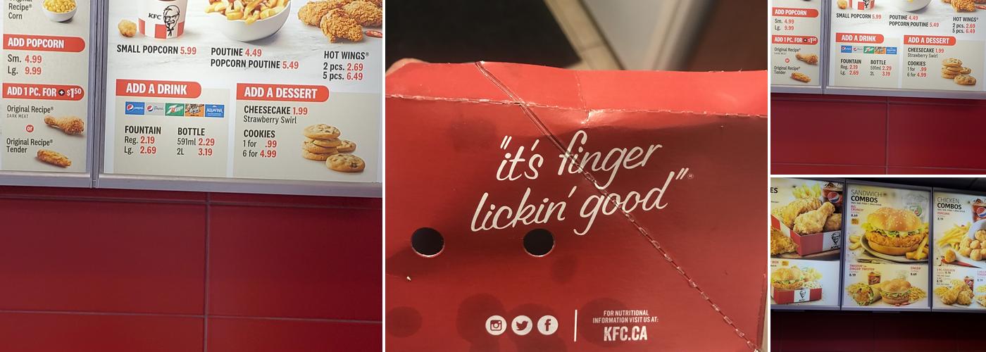 KFC Menu