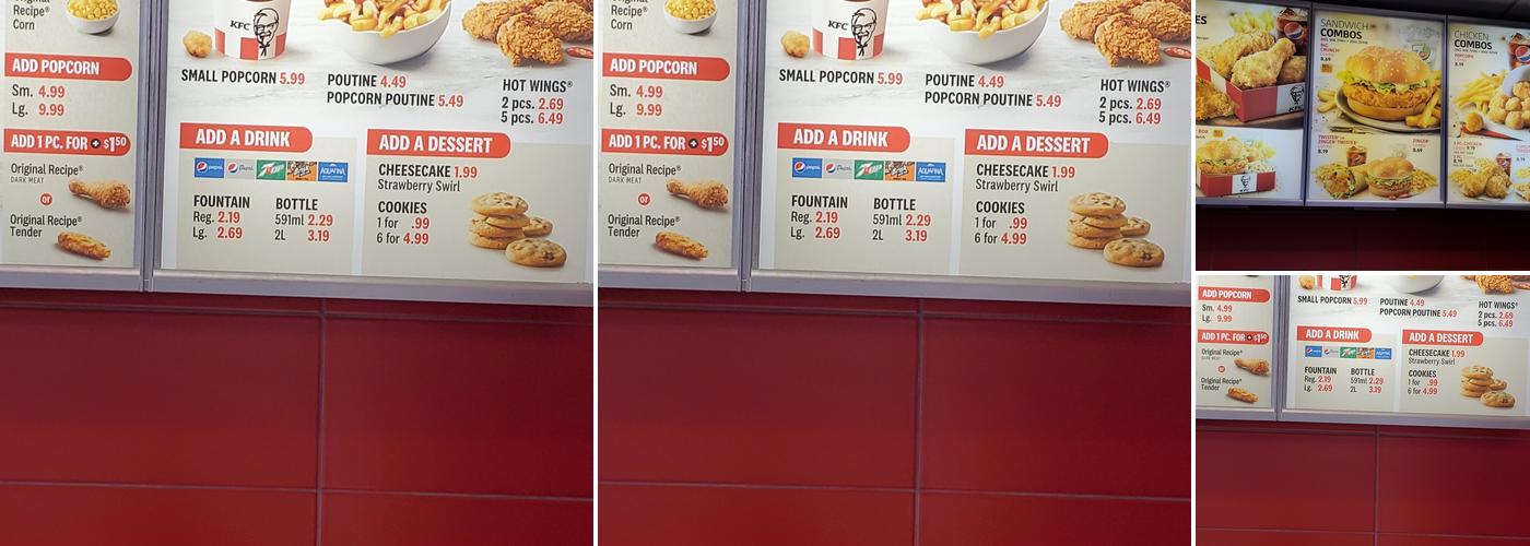 KFC Menu
