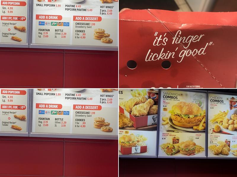 KFC Menu