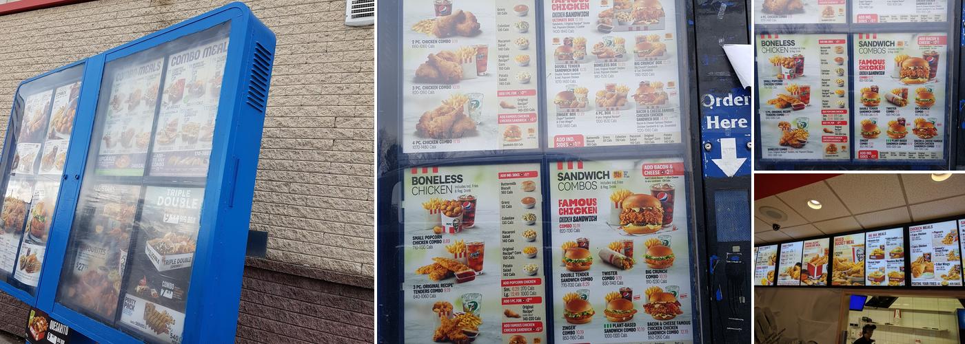 KFC Menu