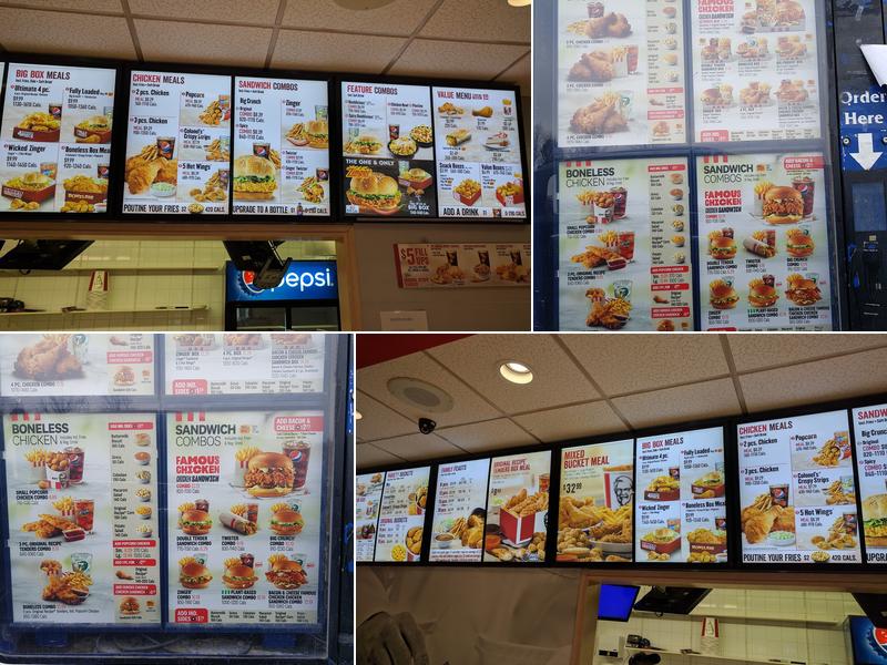 KFC Menu