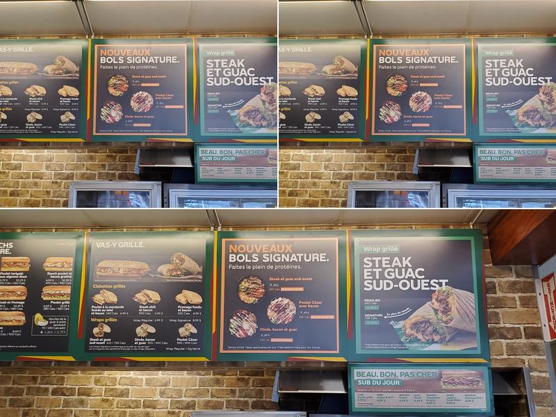 Subway Menu