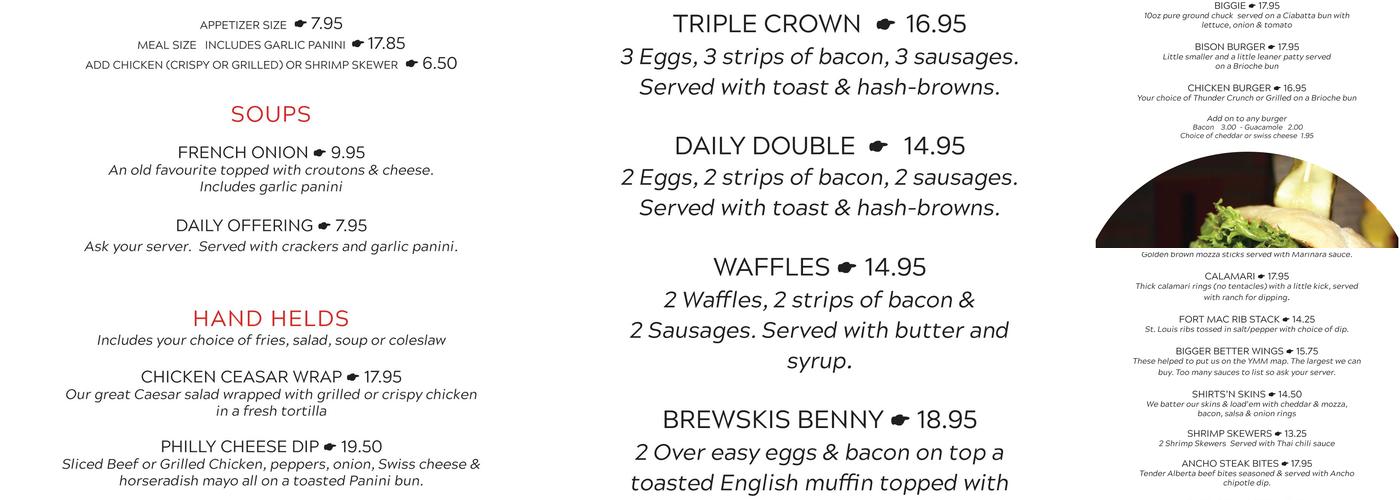 Brewskis Menu