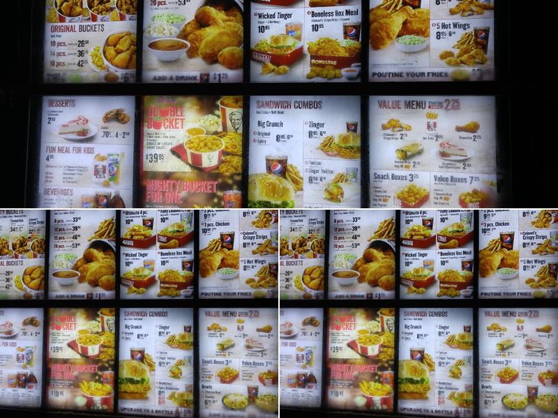 KFC Menu