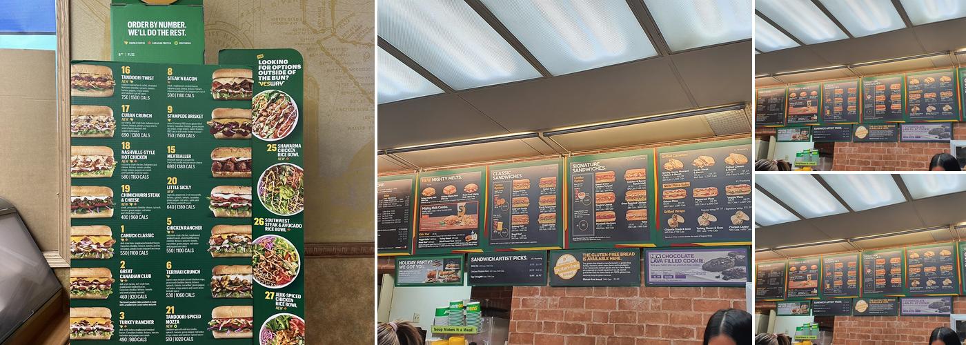 Subway Menu