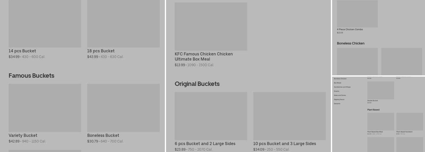 KFC Menu