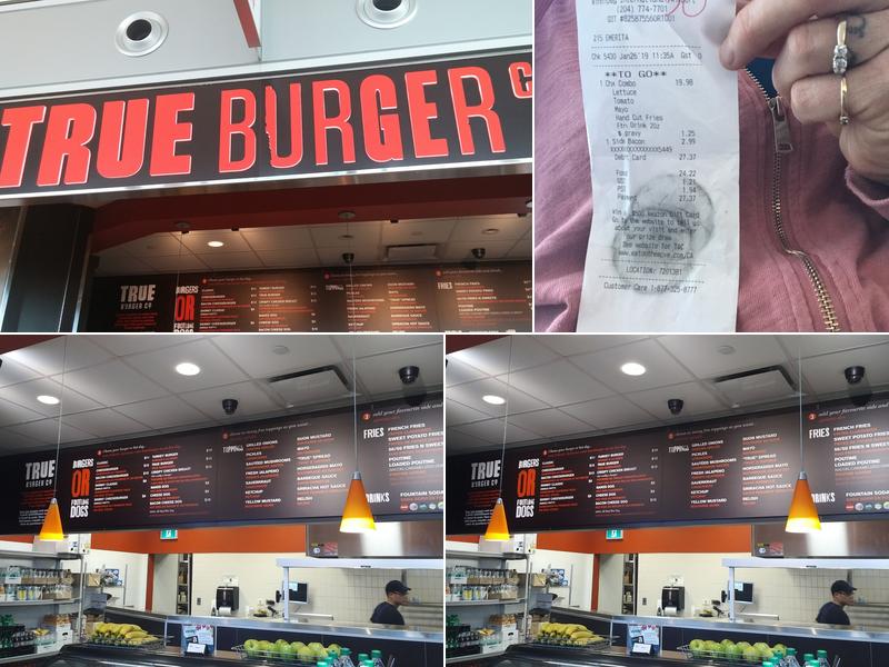 TRUE Burger Co. Menu